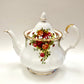 Royal Albert, Old Country Roses, Teapot, Tea pot, Vintage, Fine Bone China, Made in England