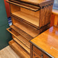 Lawyer's bookcase, oak, 3 tier with drawer, Macey