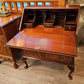 Mahogany drop-front desk, four drawers