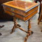 Trestle sewing cabinet/table with key