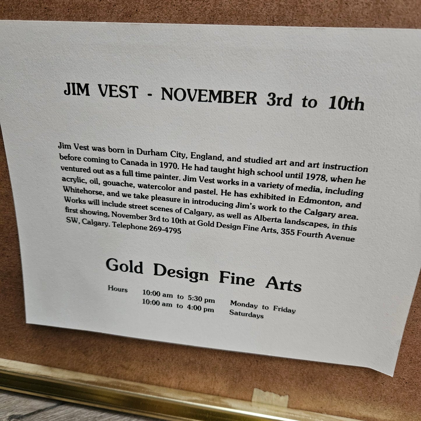 Framed painting, mixed media, signed Jim Vest - "Atlin, BC Scene"