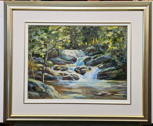 Framed painting - "Waterfall" - Audrey Sinclair