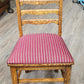 Set of 6 oak chairs, burgundy upholstery