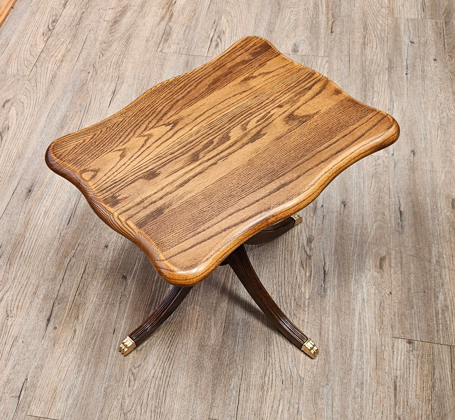 Rectangular coffee table, brass feet