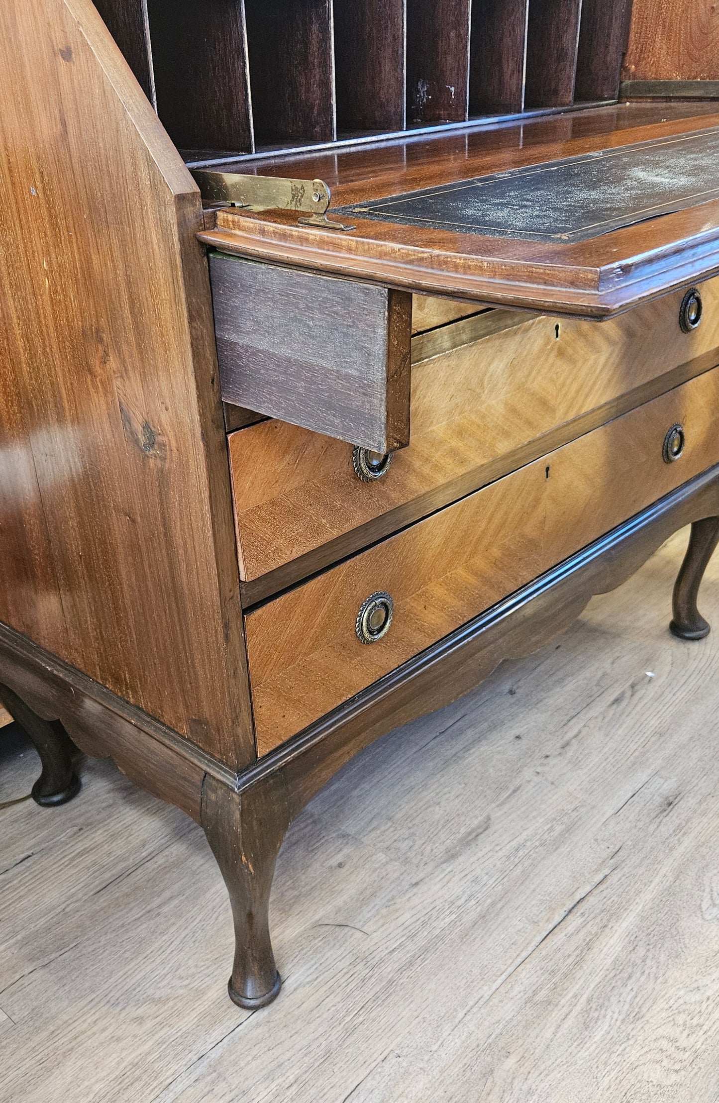 Antique secretaire in 2 parts