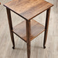 Square parlour table/plant stand with shelf, oak