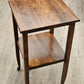 Square parlour table/plant stand with shelf, oak