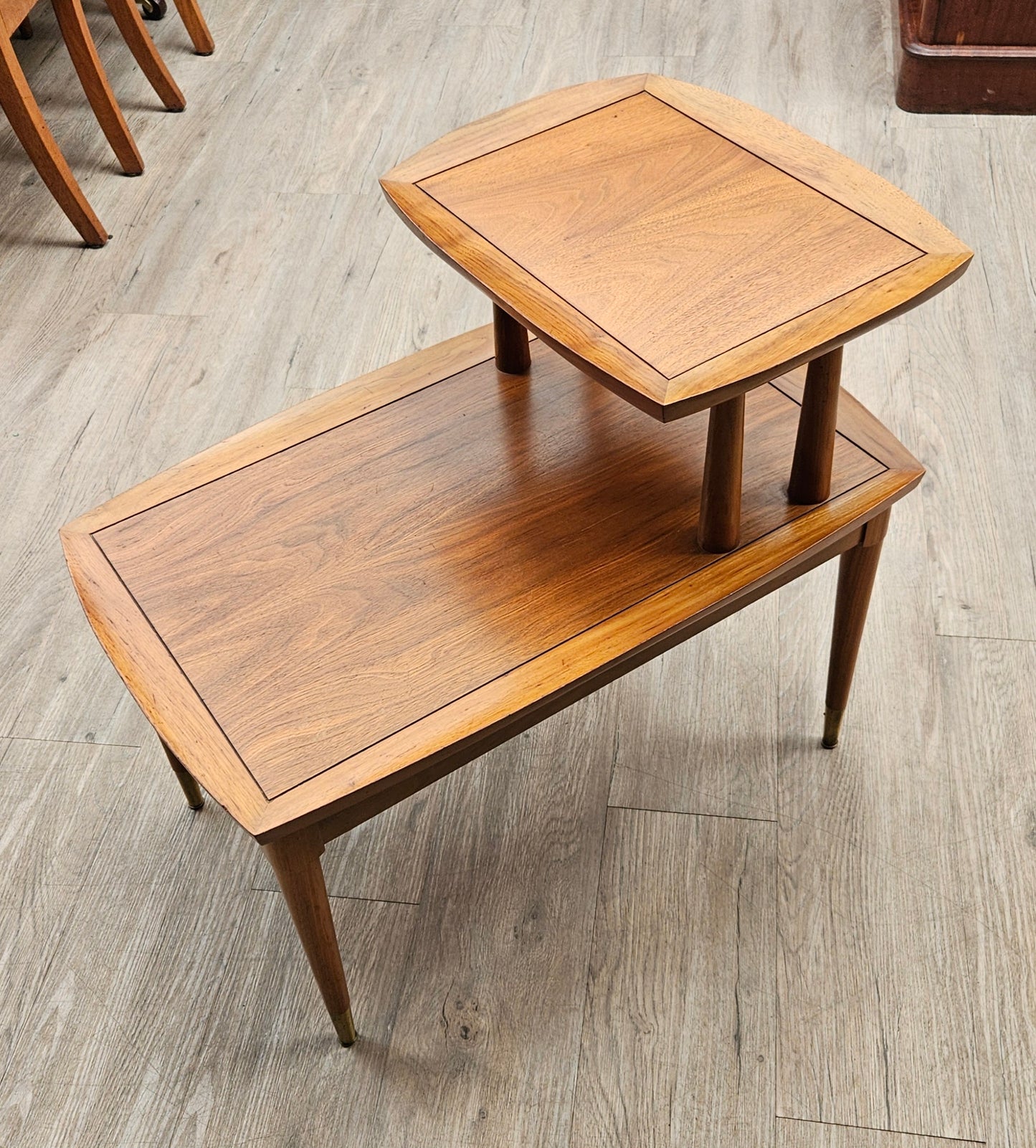 Teak step table