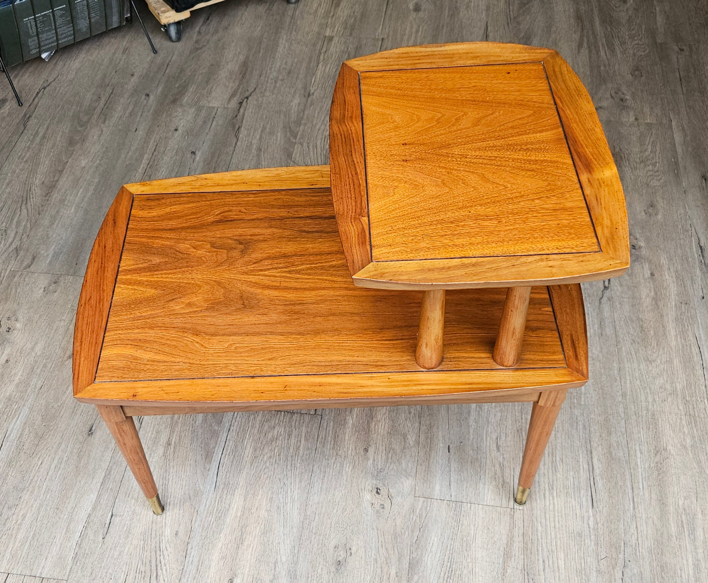 Teak step table