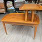 Teak step table