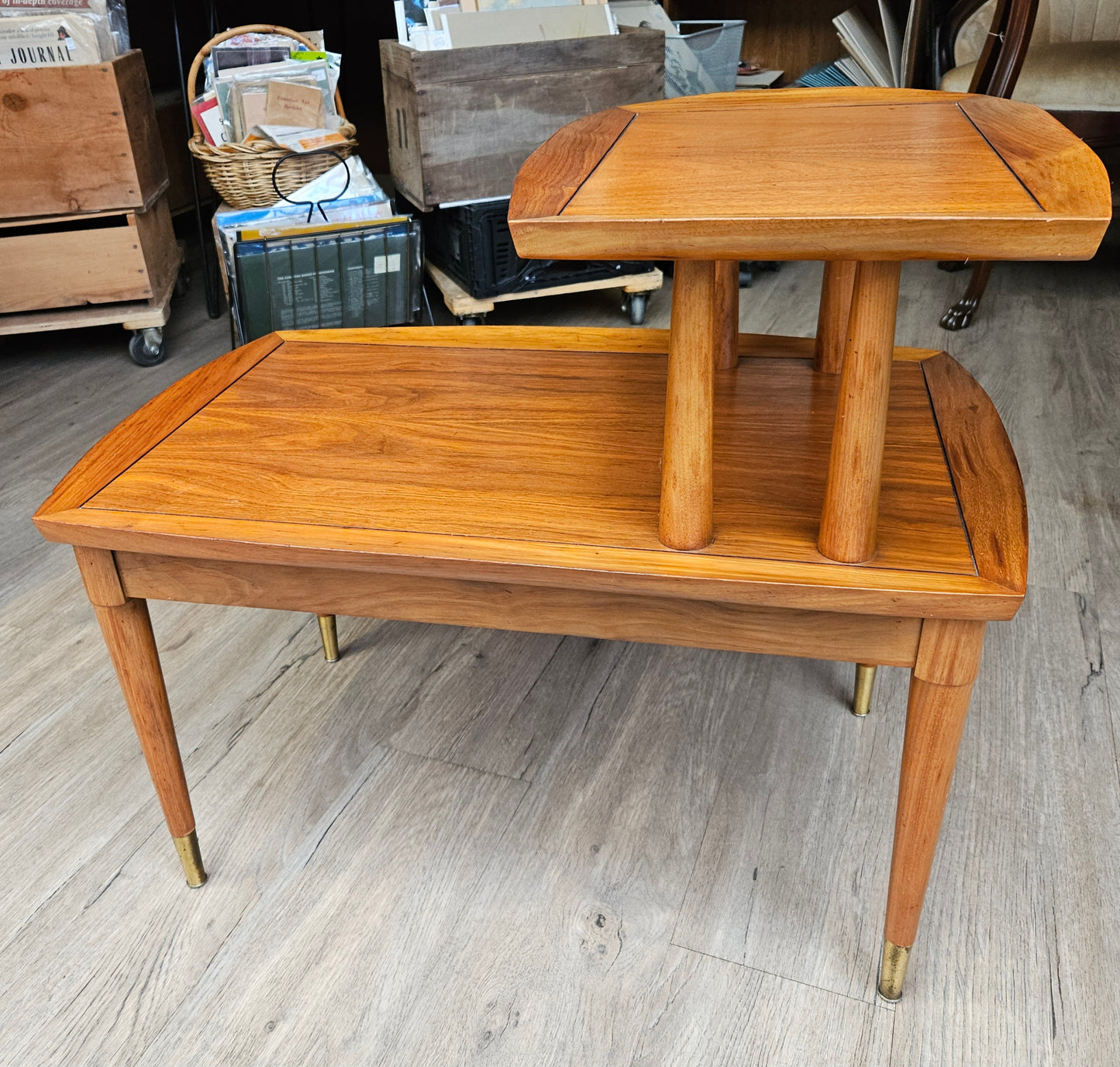 Teak step table