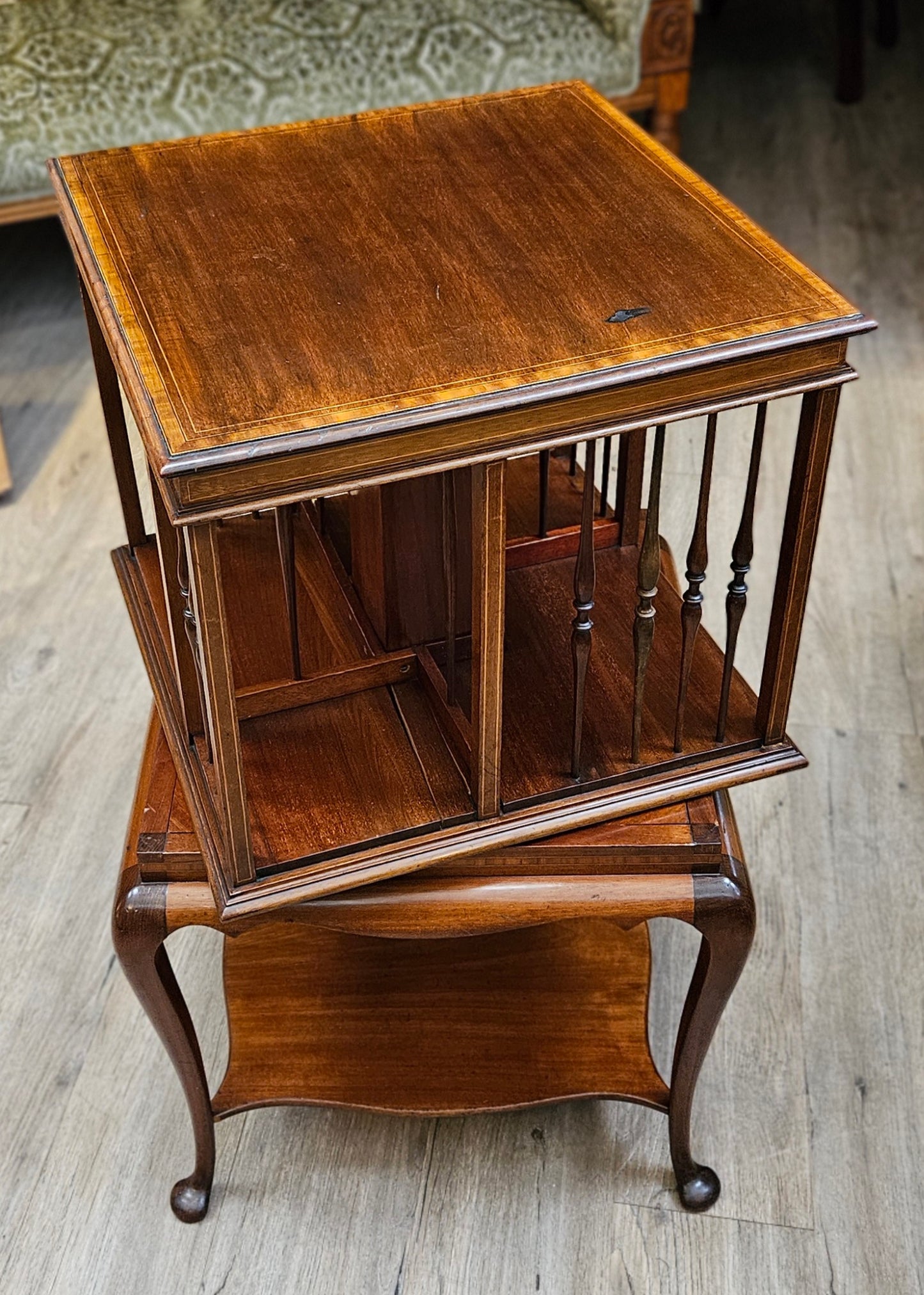 Antique revolving bookcase