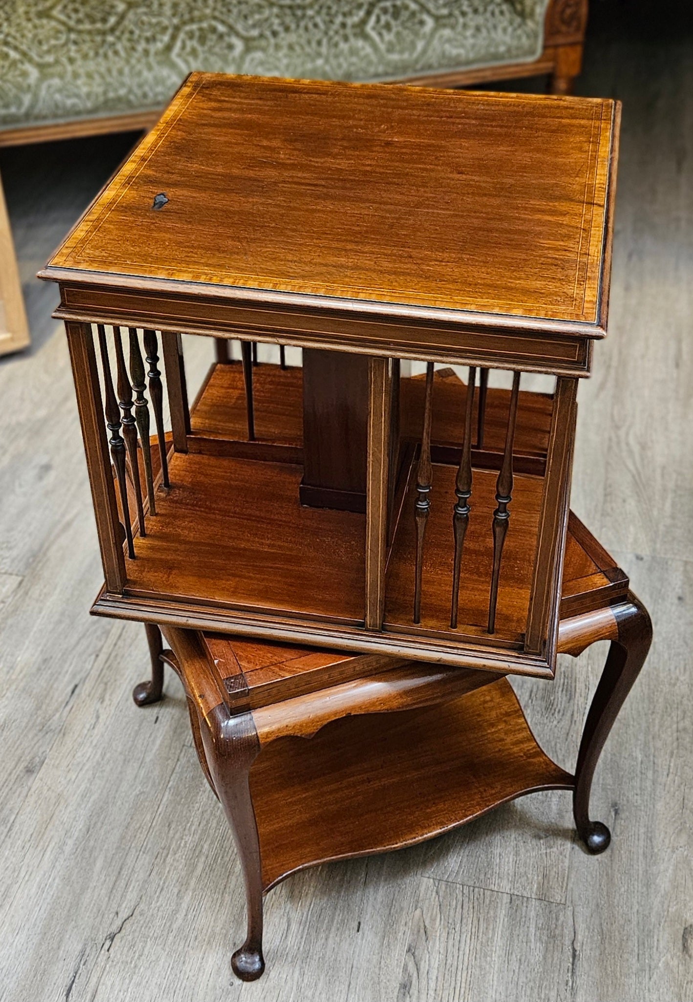 Antique revolving bookcase