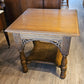 Square oak table, Aesthetic Movement