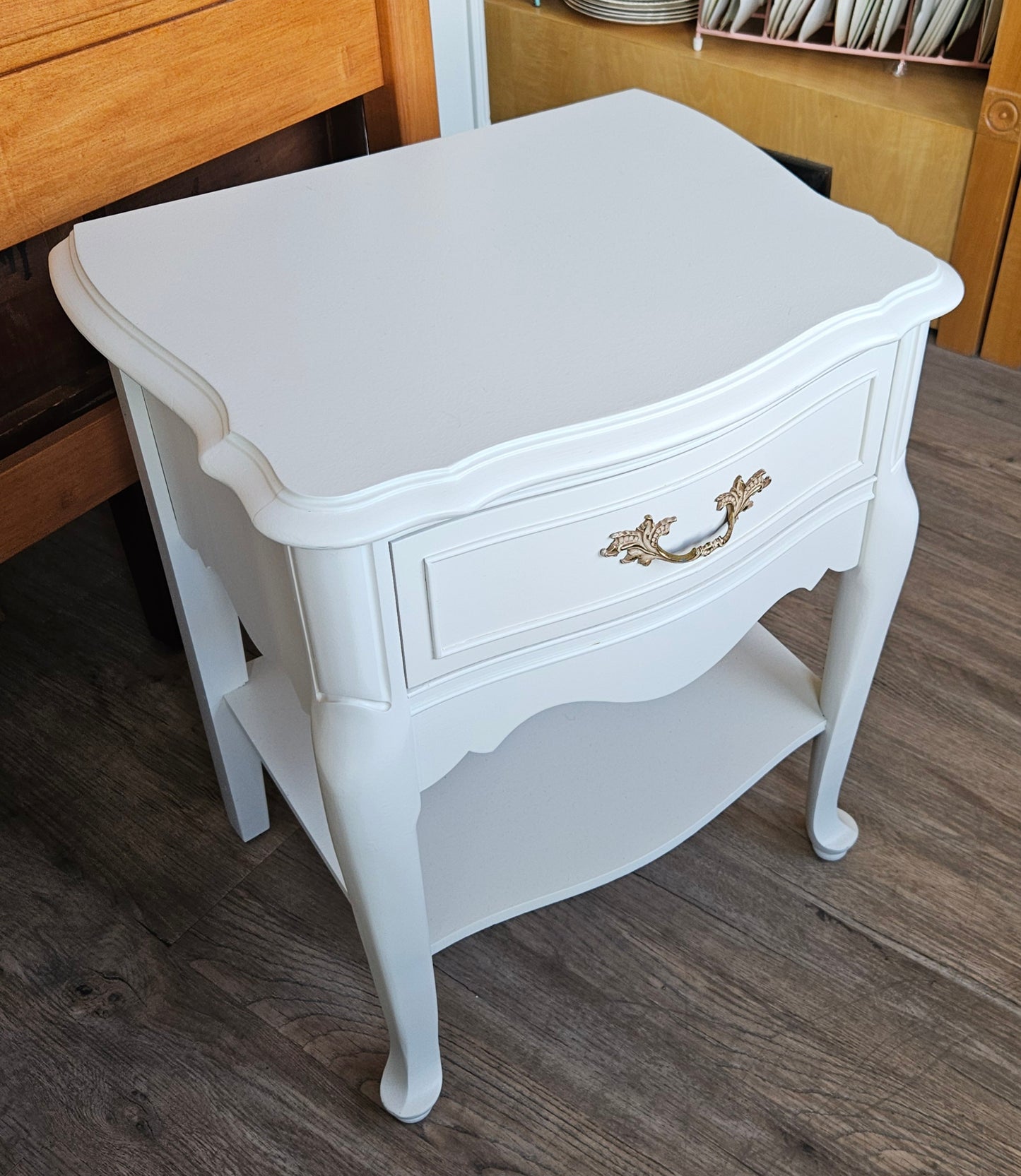Nightstand painted white