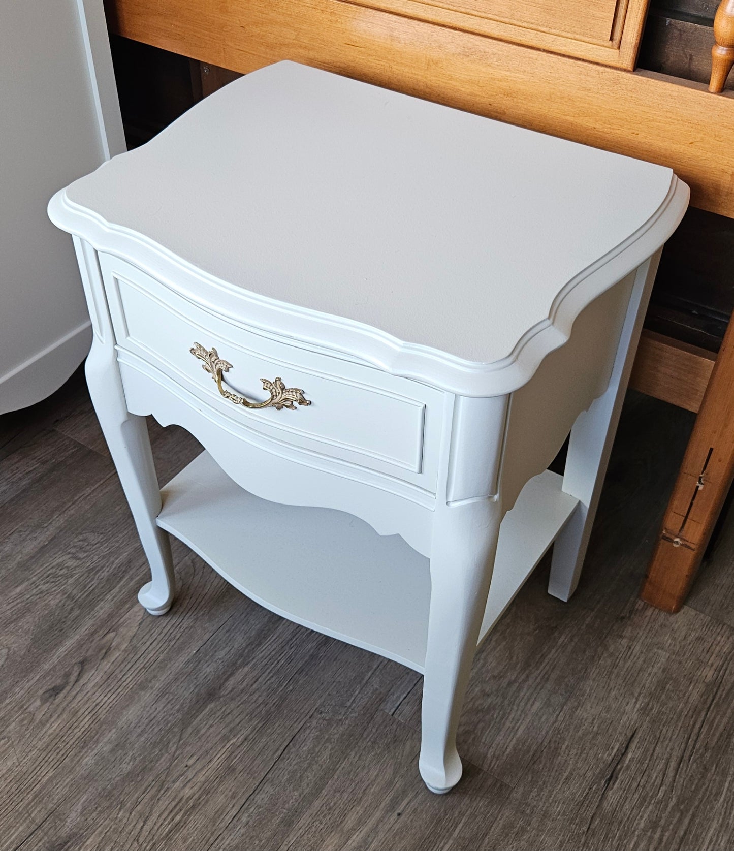 Nightstand painted white