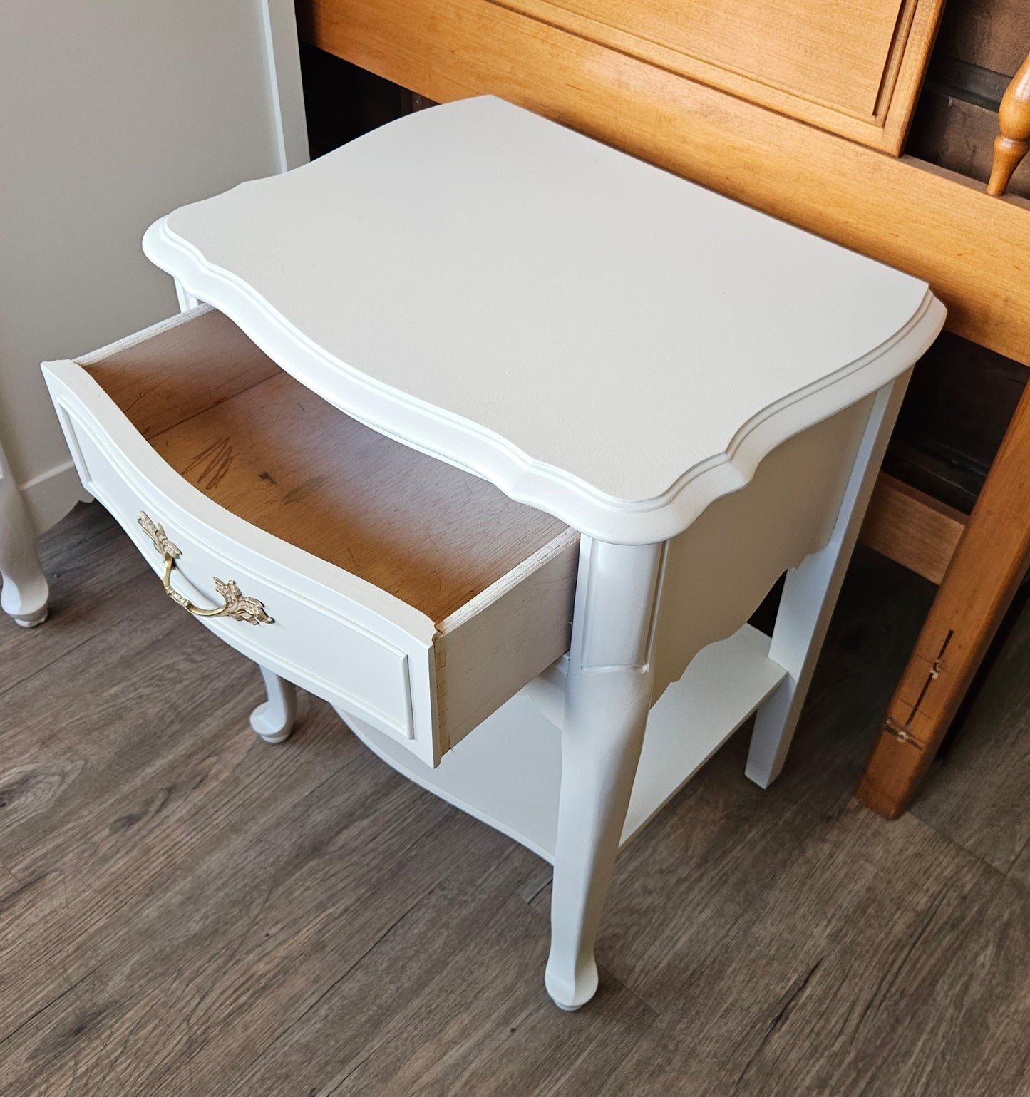 Nightstand painted white