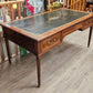 Large desk with drawers , tooled leather top, Louis XVI style