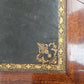 Large desk with drawers , tooled leather top, Louis XVI style