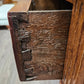 Large desk with drawers , tooled leather top, Louis XVI style