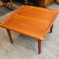 Square teak coffee table
