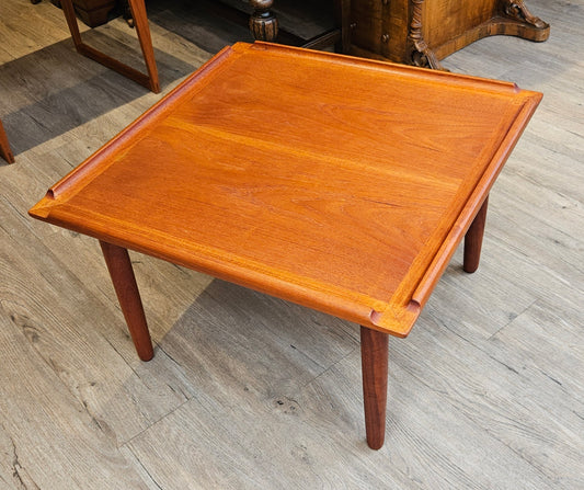Square teak coffee table