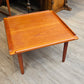 Square teak coffee table