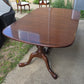 Strathroy dining table with 3 leaves, 8 chairs