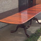 Strathroy dining table with 3 leaves, 8 chairs