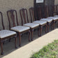 Strathroy dining table with 3 leaves, 8 chairs
