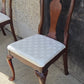 Strathroy dining table with 3 leaves, 8 chairs