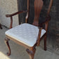 Strathroy dining table with 3 leaves, 8 chairs