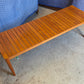 Teak slat coffee table