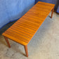 Teak slat coffee table
