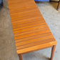Teak slat coffee table