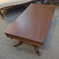 Antique walnut testle coffee table, refinished