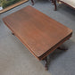Antique walnut testle coffee table, refinished