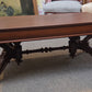 Antique walnut testle coffee table, refinished