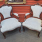 Pair of Victorian upholstered arm chairs