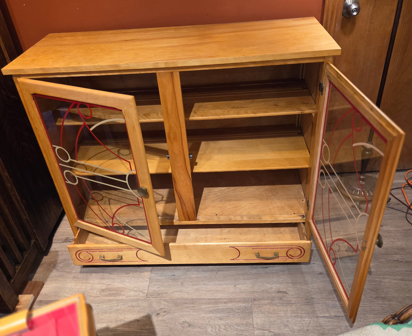 Vintage maple credenza