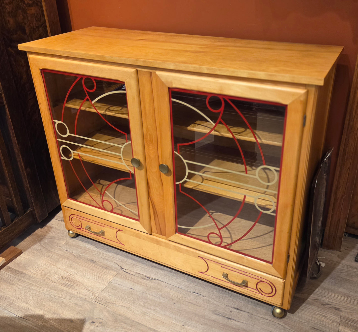 Vintage maple credenza