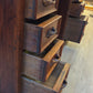 Antique Victorian oak rolltop desk, tambour doors above