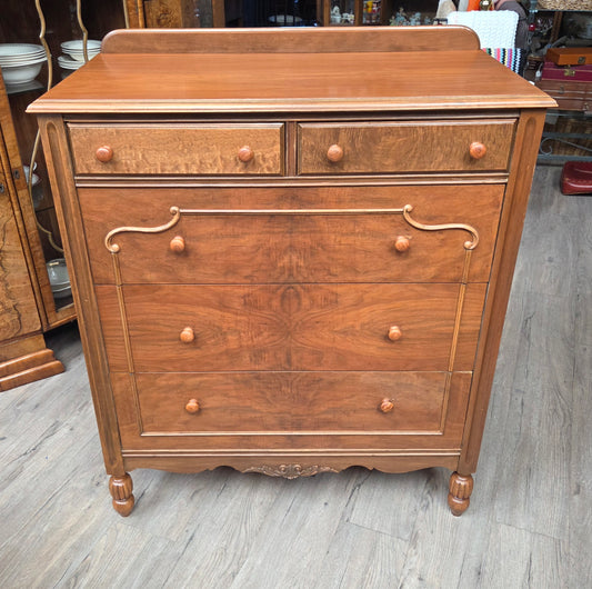Vintage fruitwood/walnut chest of drawers