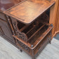 Victorian Canterbury stand, burled walnut
