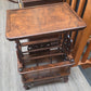 Victorian Canterbury stand, burled walnut