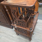 Victorian Canterbury stand, burled walnut