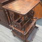 Victorian Canterbury stand, burled walnut