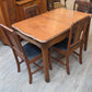 Walnut butterfly leaf table with 4 chairs