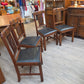 Walnut butterfly leaf table with 4 chairs