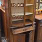 Walnut china cabinet, bakelite handles